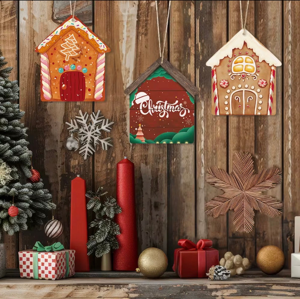Christmas Wooden House Decoration