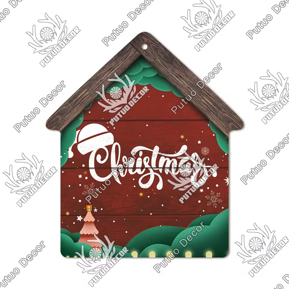 Christmas Wooden House Decoration