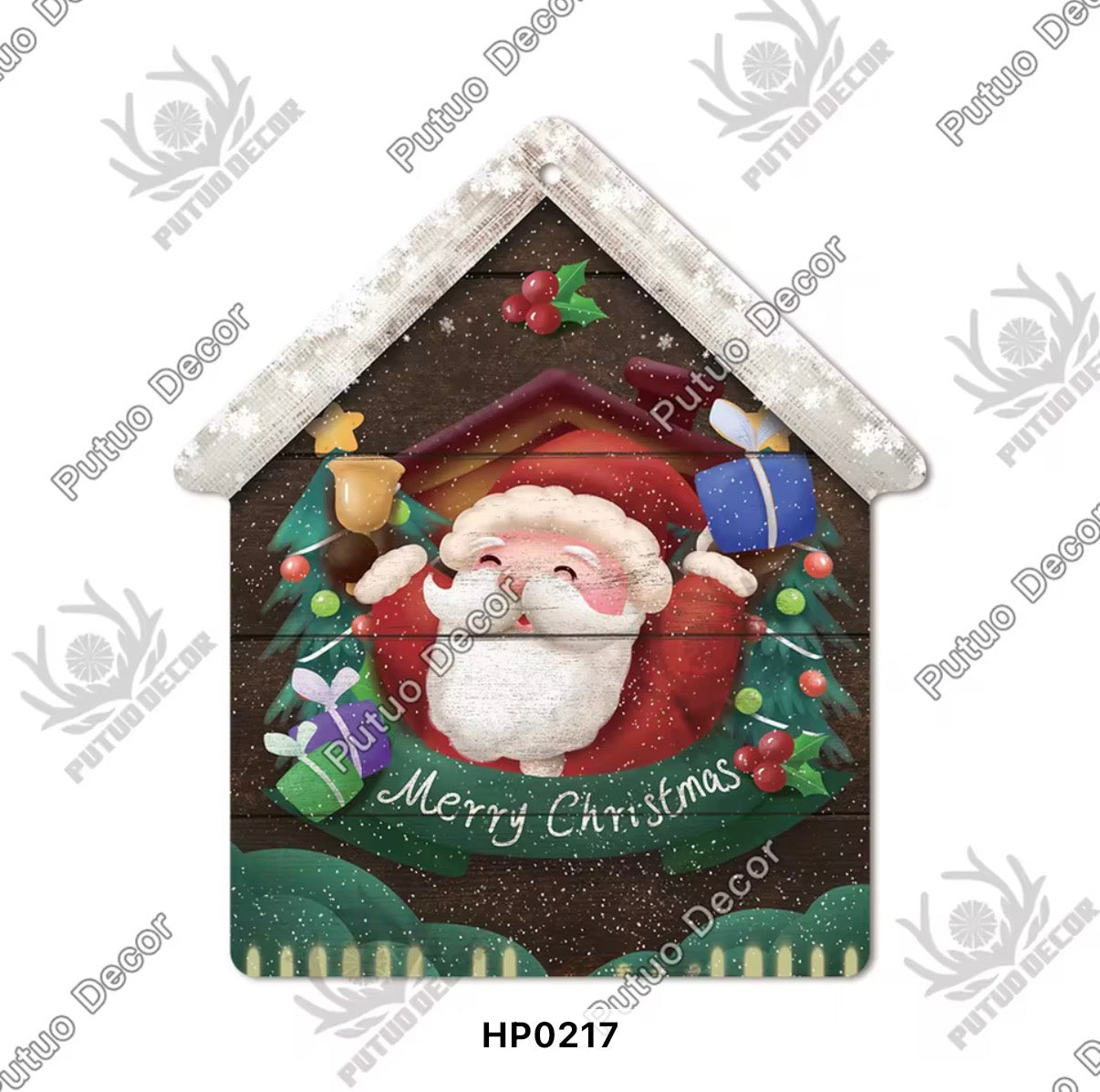Christmas Wooden House Decoration